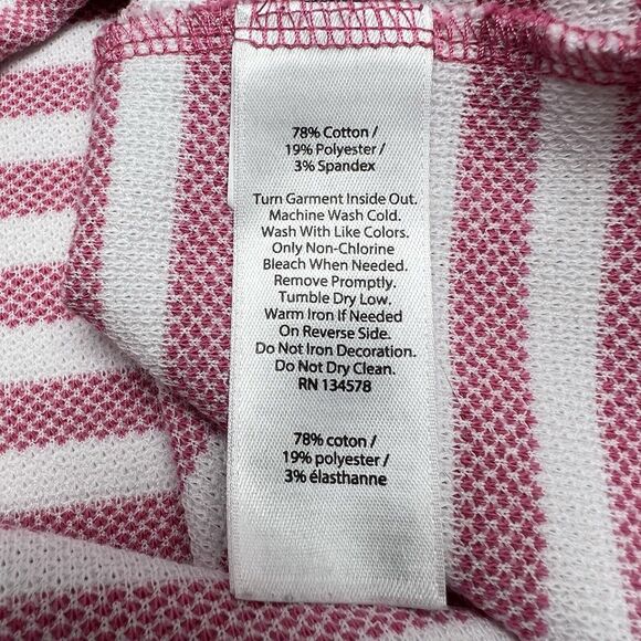 Vineyard Vines Quarter Zip Women’s Small Pink Striped Performance Pullover - Picture 6 of 8